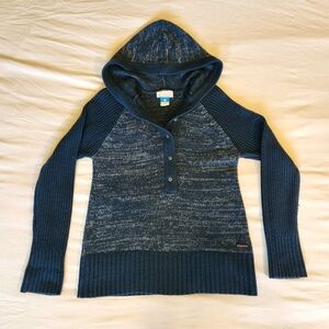 Columbia Hooded Sweater - Women's Size Medium (Blue, Heather Mid, Like New)
